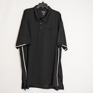 SMITTY Performance Mesh Moisture Wicking, Black Short Sleeve Polo Shirt Size 3XL